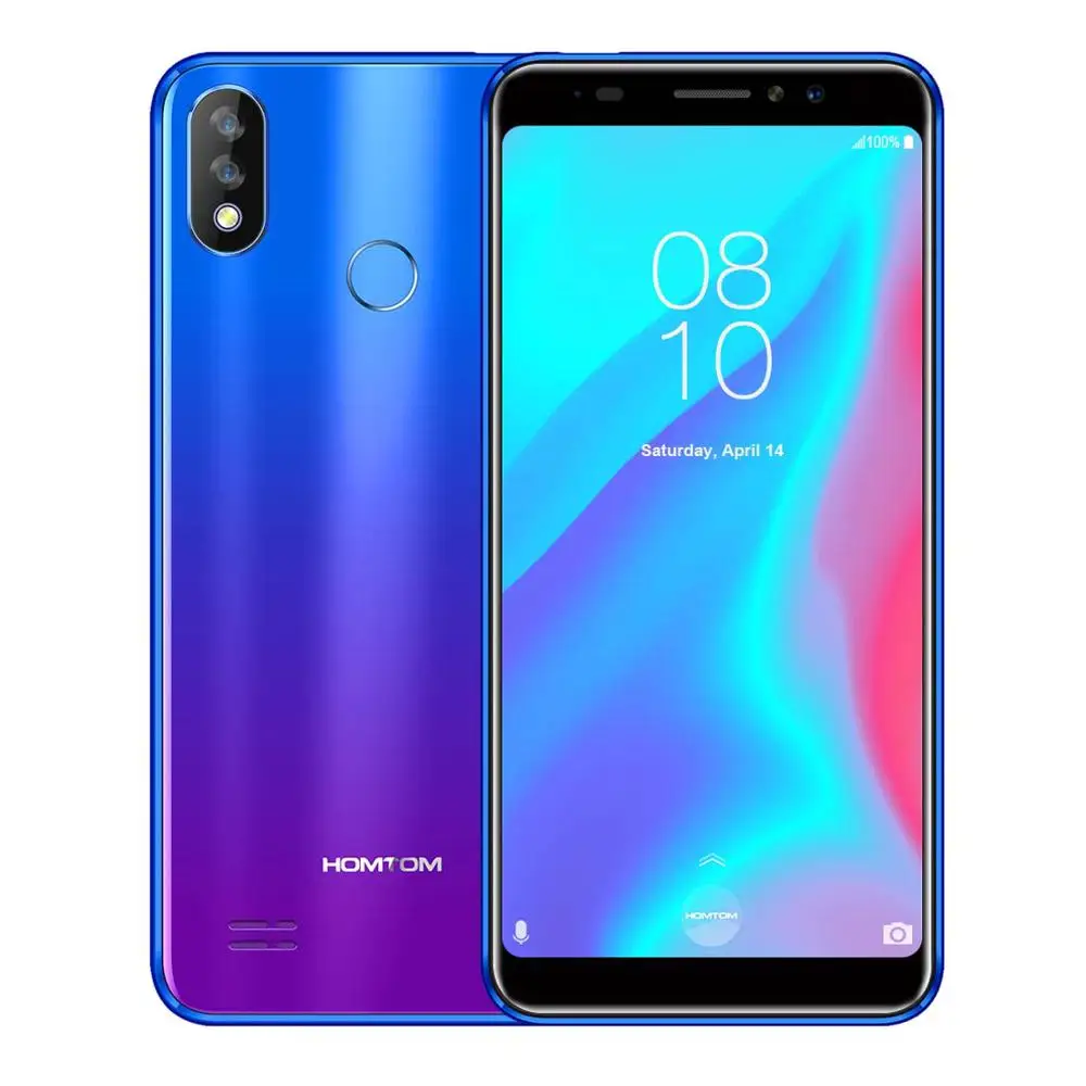 HOMTOM C8 4G мобильный телефон Android 8,1 2 Гб Оперативная память 16 Гб Встроенная память MT6739 4 ядра смартфон с двумя sim-картами 5," 640*1280 для сотового телефона - Цвет: Синий
