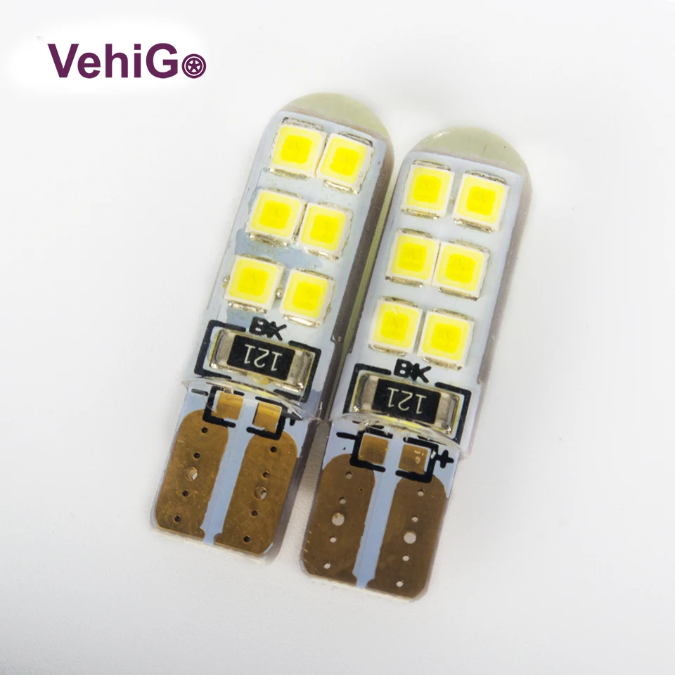 VehiGo автомобиль T10 LED зазор свет WY5W W5W 194 авто светодиодные лампы силикагель