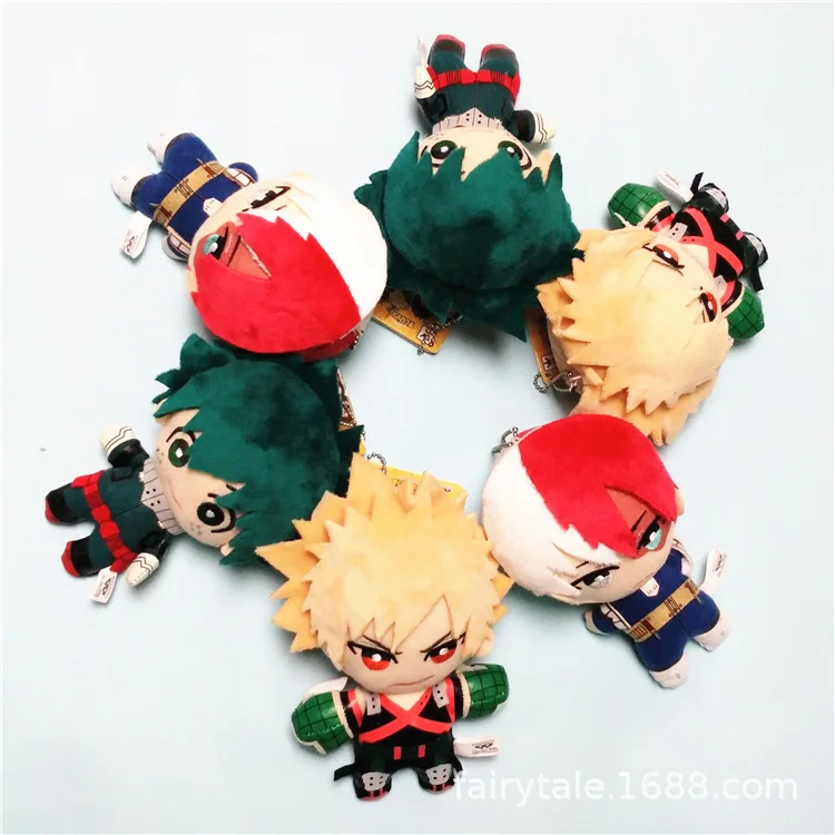 Аниме мой герой Academy izku Midoriya Katsuki Bakugou Shouto Todoroki плюшевые подвесные игрушки 15 см мягкие куклы подарок
