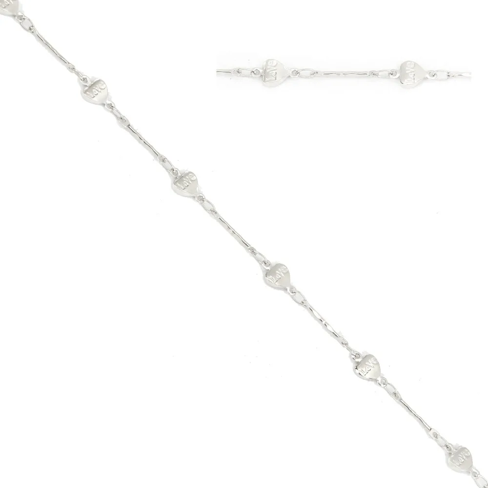 DoreenBeads сплав на железной основе звено цепочка фурнитура сердце золотистого цвета сообщение «любовь» стиль ювелирные изделия амулеты «сделай сам» 14x2 мм 10x6 мм, 1 м