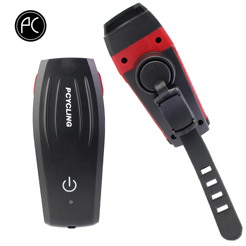 PCycling Bike Light T6 Led with 130 db Bells Front 5 Modes Touch Switch Flashlight Waterproof Headlight MTB Cycling | Спорт и