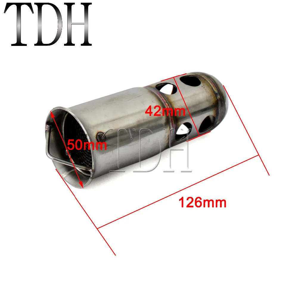 51 мм Мотоцикл Универсальный Регулируемый глушитель съемный труба может