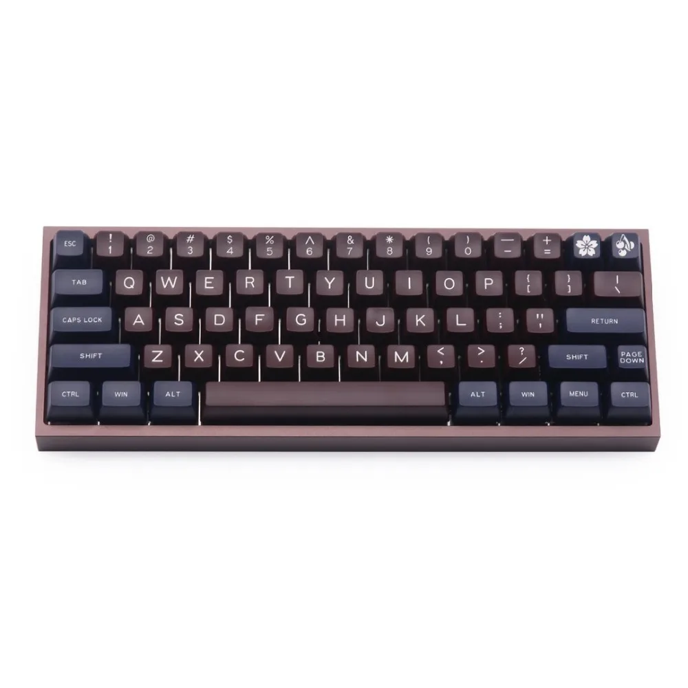 MAXKEY BC синий кофе SA keycap Doubleshot Abs пластик 129 клавиш для cherry mx механическая клавиатура