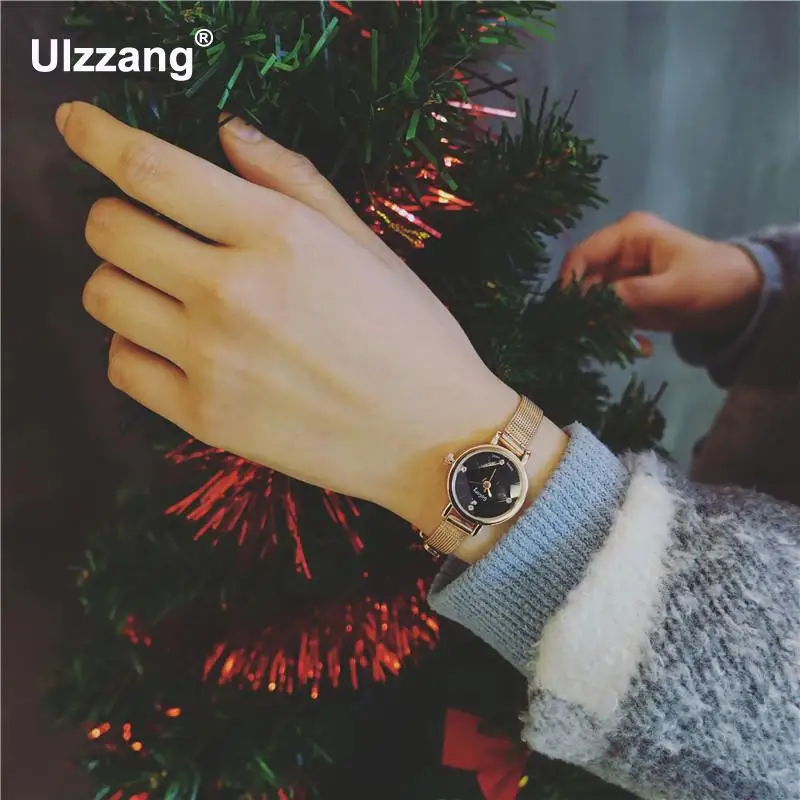 Мини-циферблат небольшой циферблат ультра тонкий розовое золото серебро сплав