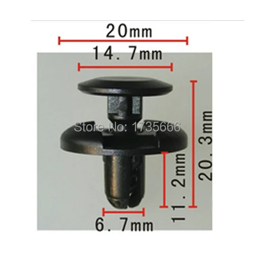 500 нажимной фиксатор крепления нейлоновый зажим для корпуса бампера брызговика
