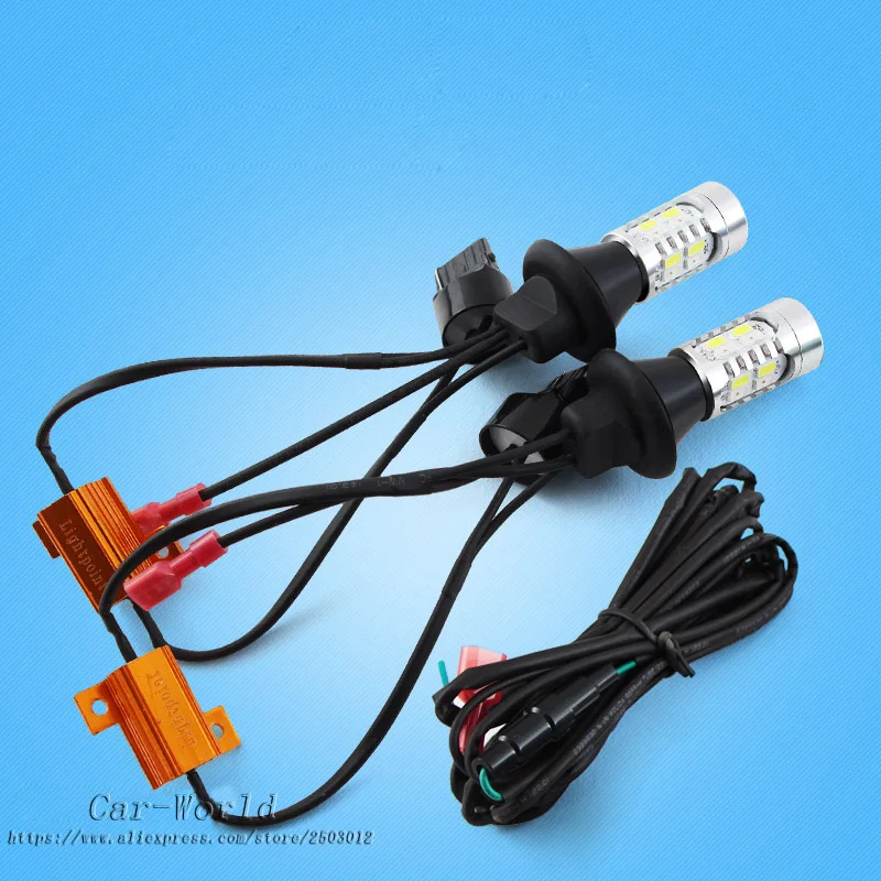 Для Nissan Sylphy 2012 13-17 Accessoire СИД DRL дневные Бег свет поворота сигнальные огни 7440 T20 W21W