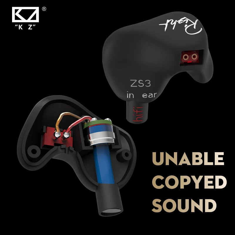 KZ ZS3 наушники Hifi проводные с супер басами стерео музыкальные для телефона fone de ouvido