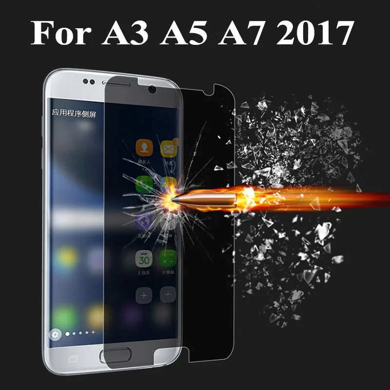 JGKK защита экрана против шпиона для samsung Galaxy A7 A8 A5 черное закаленное стекло для A320 A520 A720 защитная пленка