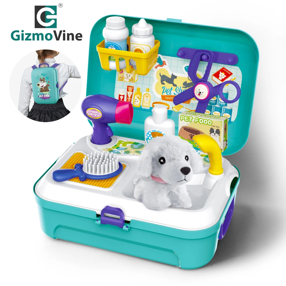 GizmoVine вид уход за домашними животными комплекты игрушка рюкзаки/чемодан щенок собака уход наборы "Доктор" детские развивающие игровые наборы детские ролевая игра Секс игрушки