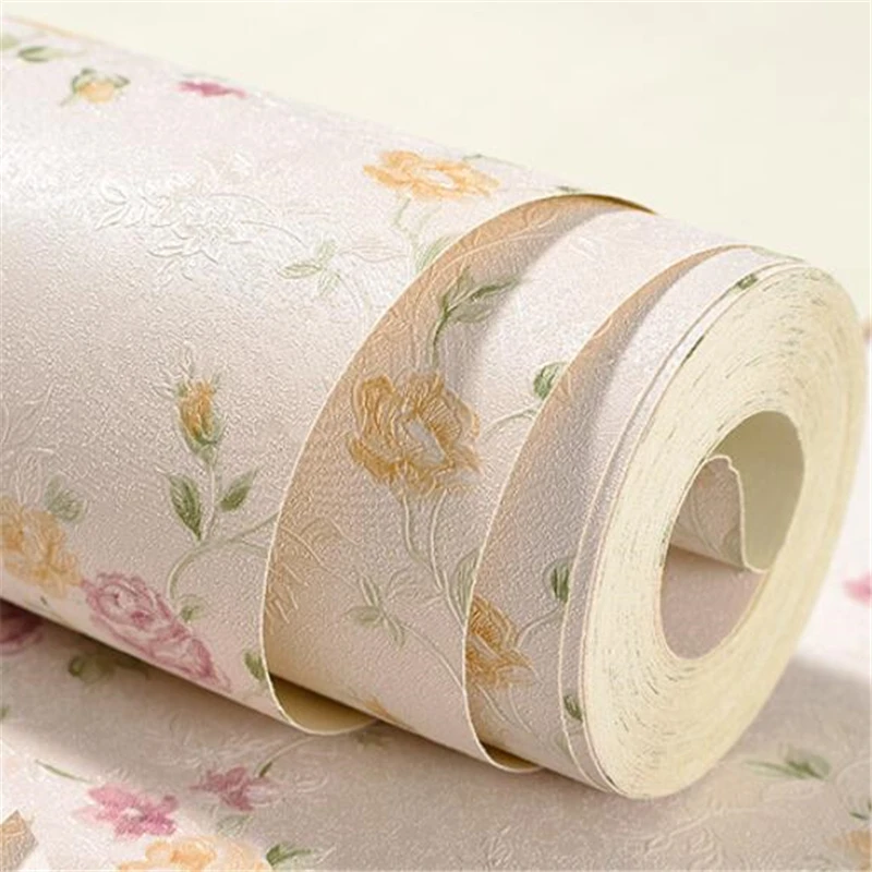 wellyu Idyllic pink purple floral small dormitory bedroom clothing shop wallpaper romantic girl room wedding | Обустройство дома