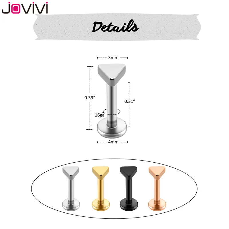 Jovivi 316L Нержавеющая сталь Labret Monroe кольцо для губ хрящевая спираль козелка пирсинг