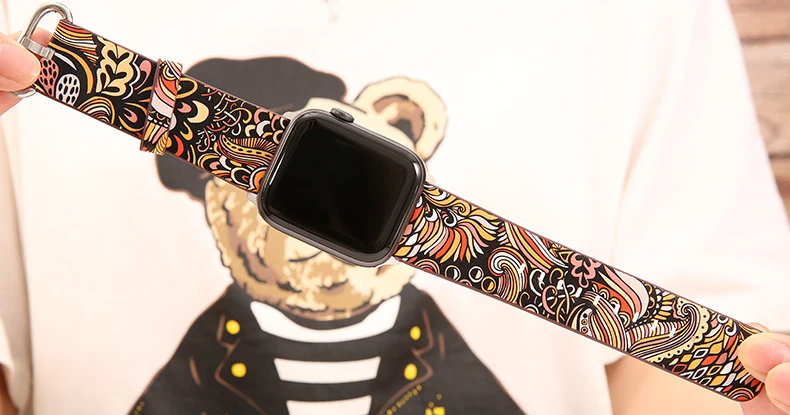 44 мм 40 мм ремешок для apple watch ремешок китайский стиль кожаный ремешок 42 мм 38 мм correa aple watch iwatch series 4 3 2 1 Аксессуары