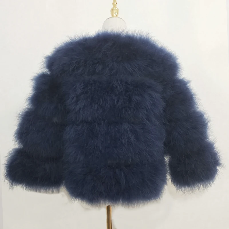 newowlbie Sexy ostrich hair turkey leather fur coat plus leather women's jacket genuine down short  jacket retail / wholesale