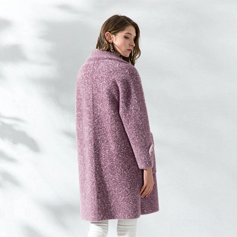 Утепленное пальто с имитацией двухстороннего покрытия женские модели 2018