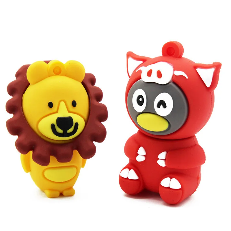 

animal pig lion pendrive 8GB 16GB 32GB usb flash drive pen drive Cute U disk