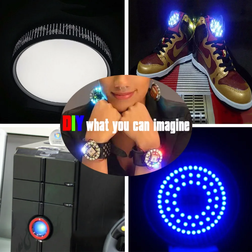 WIXURE SK6812 WS2812B 93 241 RGBW RGB светодиодный кольцо 5 В RAGID полосы для DIY проект|rgb led strip 5v|5v rgb