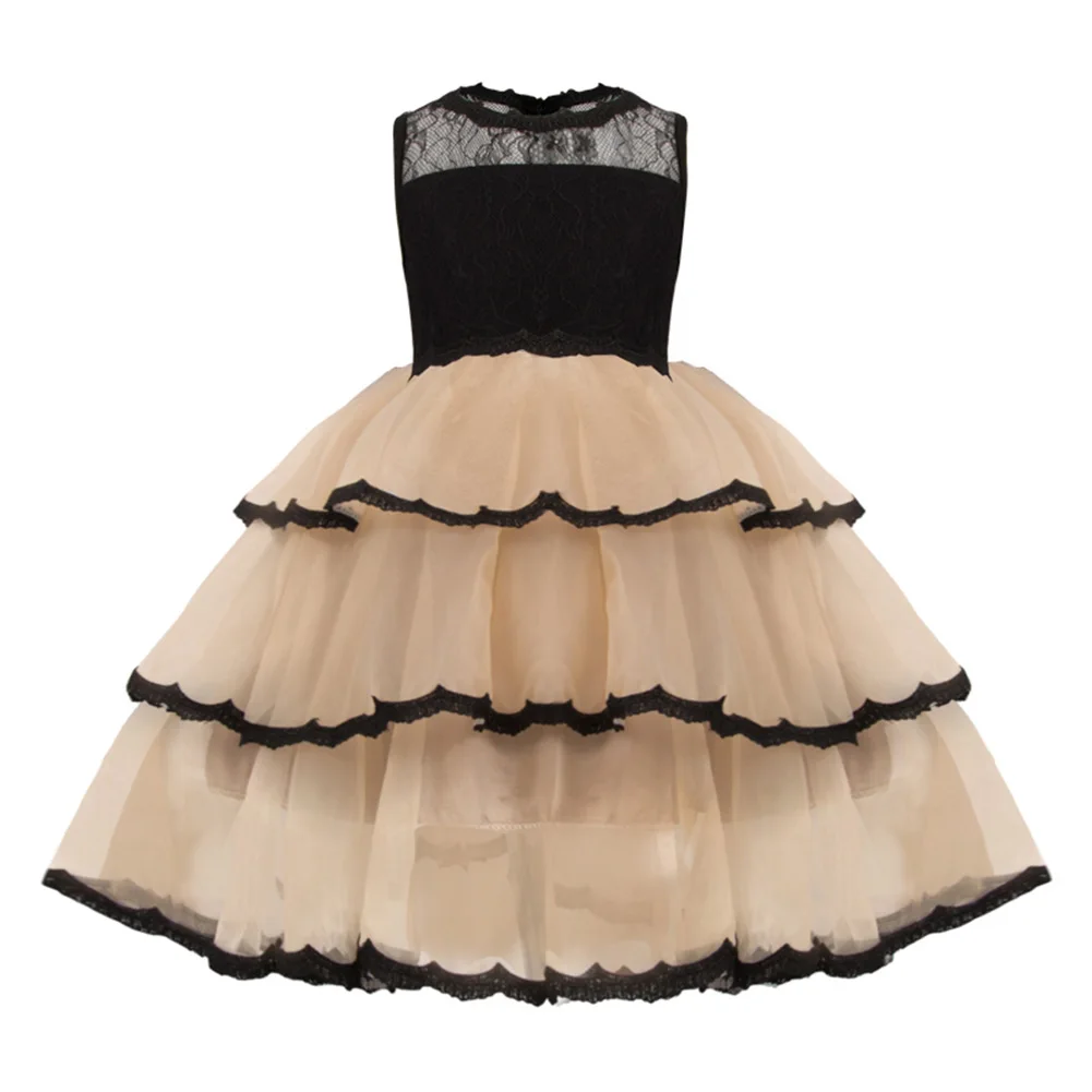 

Kids Girls Princess Dress Sleeveless Mesh Bubble Formal Dress for Summer YH-17