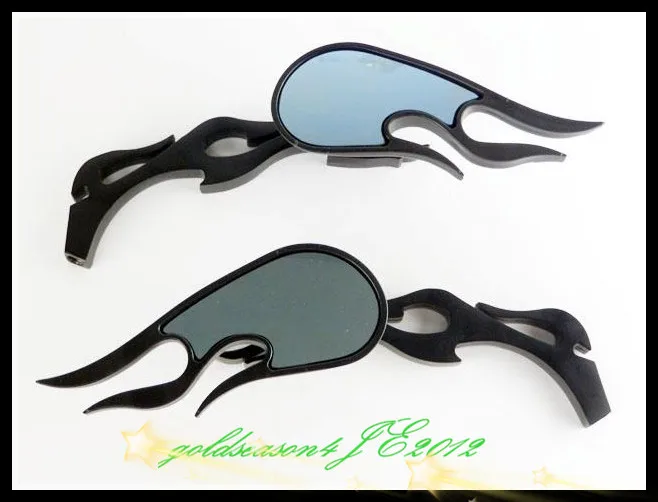 Бесплатная доставка Черное Пламя Пользовательские боковые зеркала для Honda Shadow VT