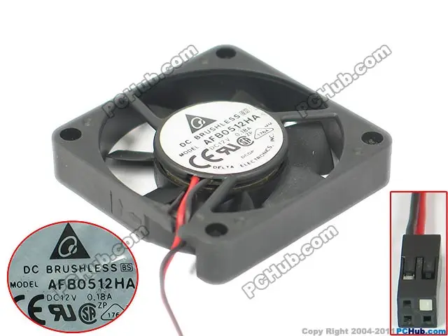 Delta Electronics AFB0512HA DC 12V 0.18A 50x50x10 мм 2 провод Сервер вентилятор охлаждения|Кулеры и