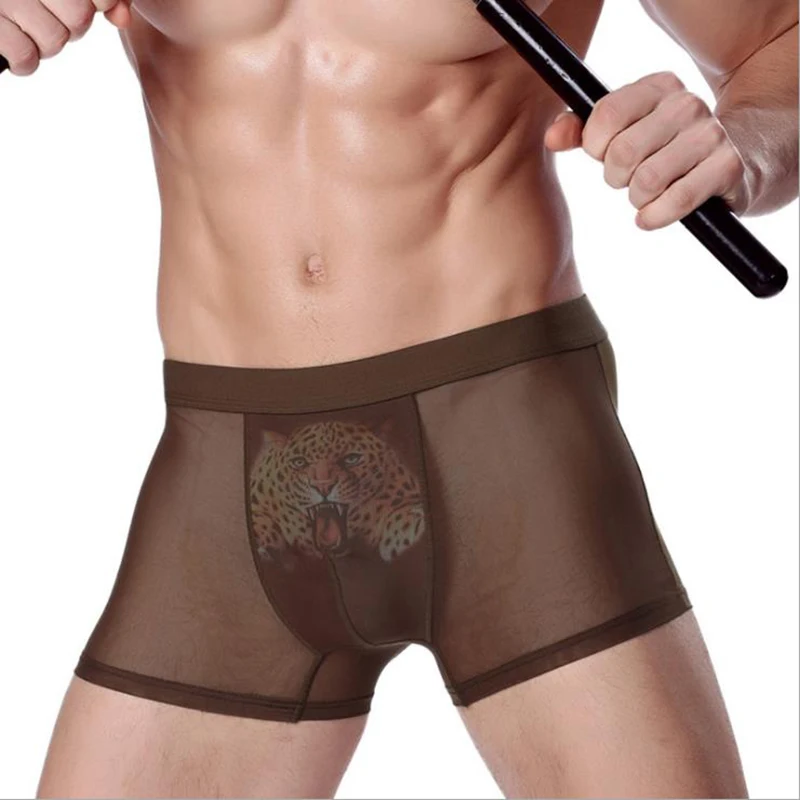 Прозрачные мужские боксеры, гей боксеры, шорты, трусы-боксеры из Ice Silk Hombre, Calecon, марлевые шорты, забавные трусы, Ethika, мужское нижнее белье
