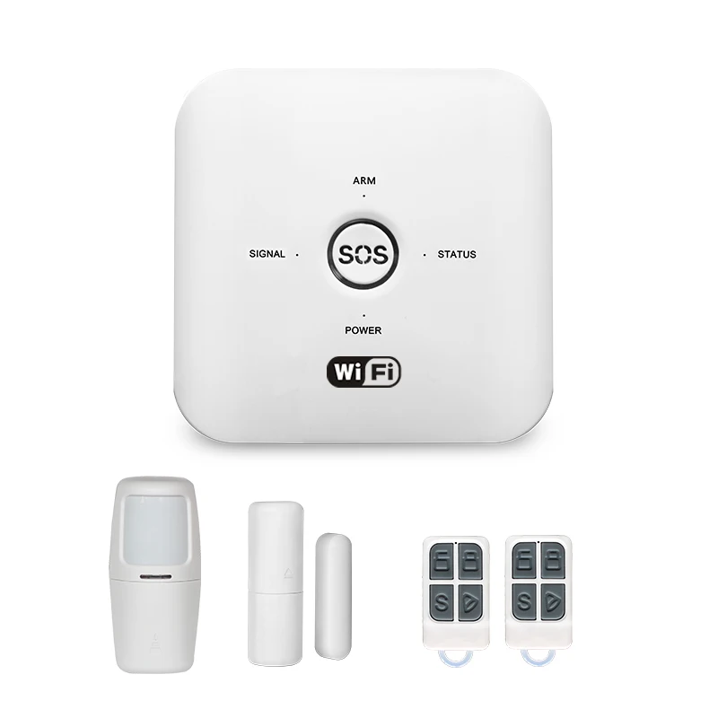 Темно-серый Tuya Smart Wifi+ GSM Беспроводная умная домашняя система охранной сигнализации совместима с Alexa - Цвет: Темно-серый