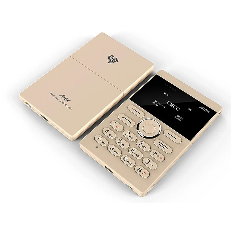 2016 Новинка Ultra Slim карт Телефон AIEK e1 сотовый телефон мобильный GSM Bluetooth Английский