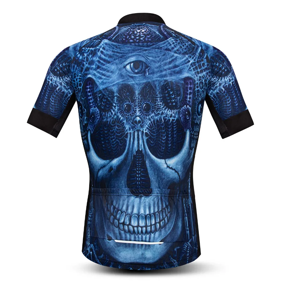 Футболка Weimostar с голубым черепом для езды на велосипеде|Майки велоспорта| |