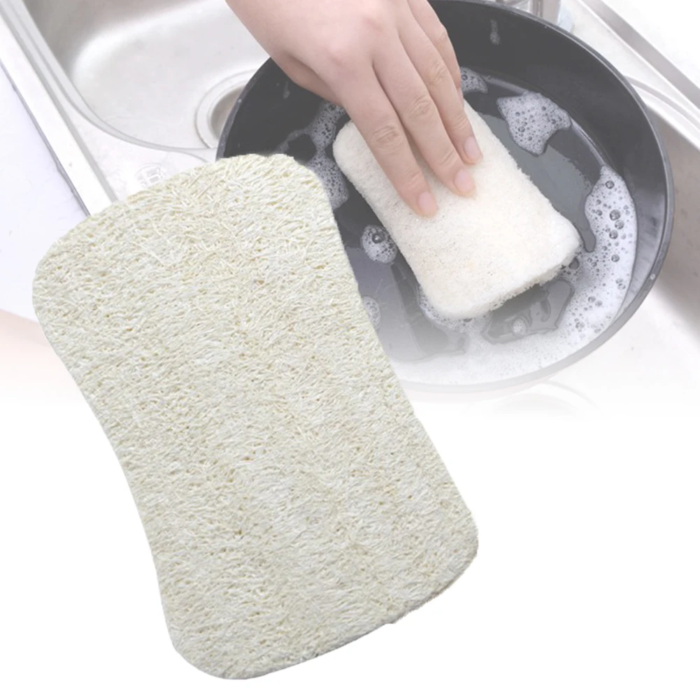 3 шт. кухонная натуральная тряпка для мытья посуды горшок очистки двухсторонняя