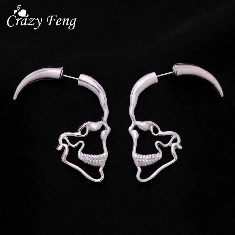 Crazy Feng (Лея фенг) Серебро Цвет Готическая обувь в стиле панк С вырезами форме