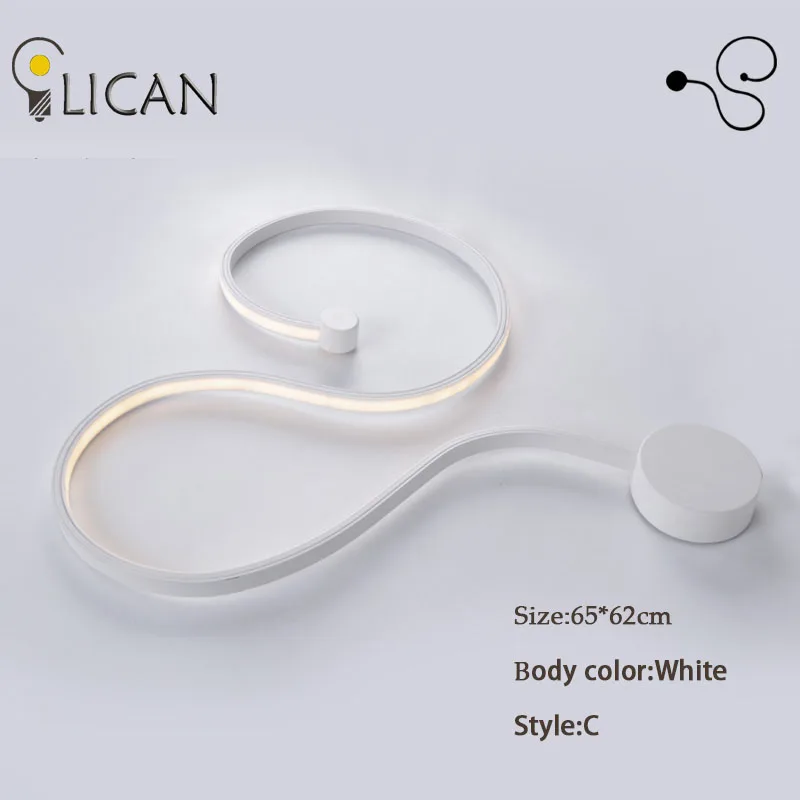 Style C White Декоративный светодиодный светильник-Люстра для спальни, коридора, отеля, настенный светильник, настенное бра, скандинавские бра, лампа - Цвет абажура: Style C White