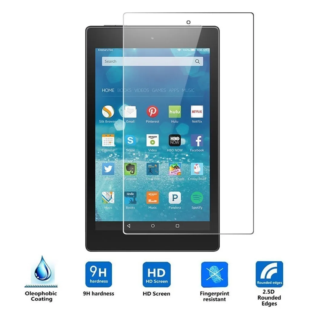 Защитная пленка для экрана из закаленного стекла 9H планшета Amazon All New Fire 7