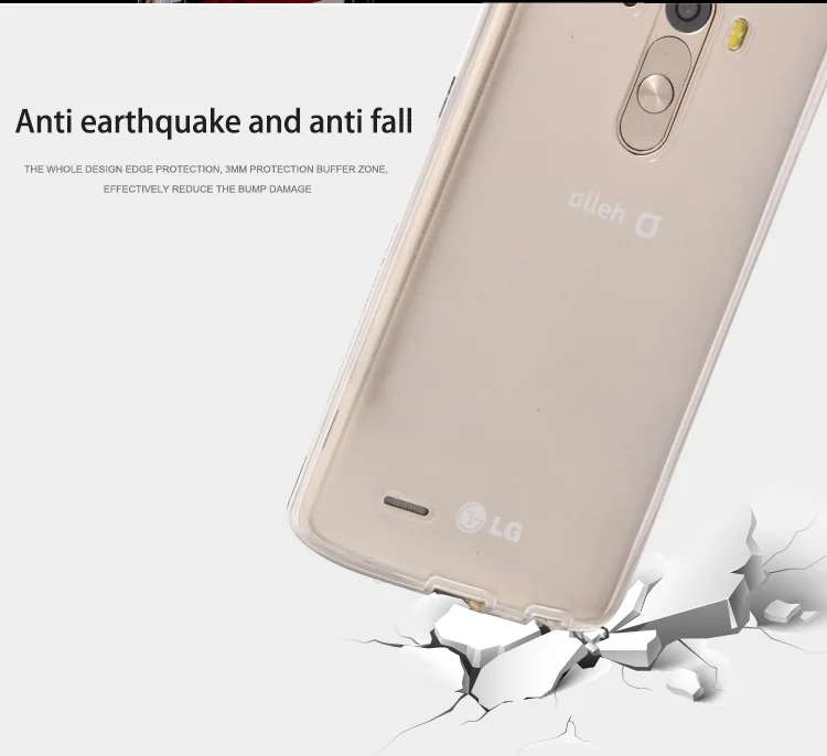 Touchable 360 Full Protective Clear TPU Cover For LG G3 G4 Ultra Thin Soft Phone Case G5 G6 Front Back |