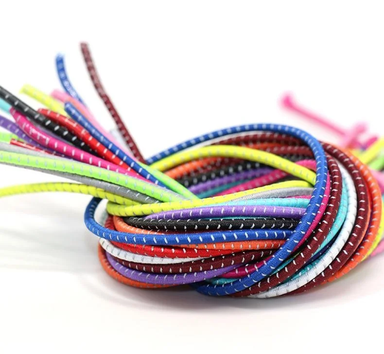 Reflective Elastic Shoelaces Stretching Lock ShoeLaces No Tie Shoelace Outdoor Sneakers Sport Casual Canvas Shoe Laces Wholesale | Обувь