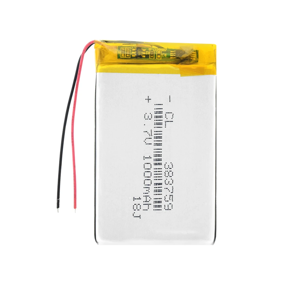 1/2/4x3,7 v литий-ионный аккумулятор для Батарея 383759 1000 мАч литий-полимерный аккумулятор Lipo батареи для контрольное оборудование Bluetooth гарнитура Камера