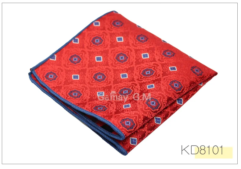 KD8101 Популярные мужские носовые платки в полоску, в горошек, брендовые, классические, полиэфирные, карманные, квадратные носовые платки, модные, официальные, деловые костюмы, полотенце для сундуков, подарок - Цвет: KD8101
