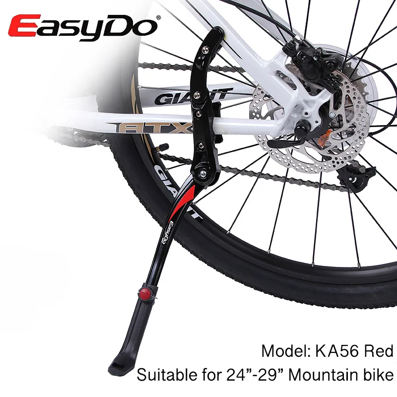 EasyDo 2"-29" MTB велосипедный кик-стенд 700C дорожный велосипед парковочные стойки горный велосипед подножка велосипедный боковой стенд Поддержка Регулируемая - Цвет: KA56 Red
