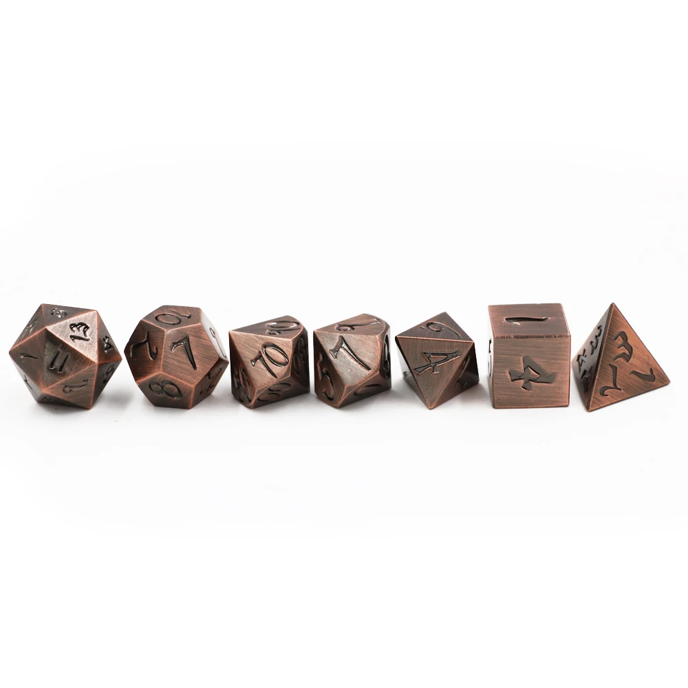 IMDG 7 шт./компл. креативные RPG игровые кубики многогранные металлические DND большой