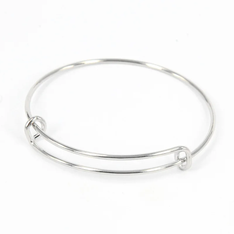 

Wholesale High Quality 316L Stainless Steel 1.6mm Expandable Wire Bangle Adjustable Charm Bracelet DIY Bangle