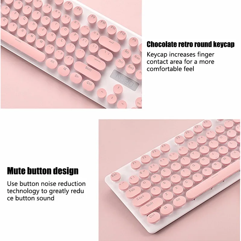 Gaming Wireless Keyboard Mouse Combos Steampunk 104 Keys 2.4Ghz USB Waterproof Mechanical Feeling For Desktop Laptop | Компьютеры и