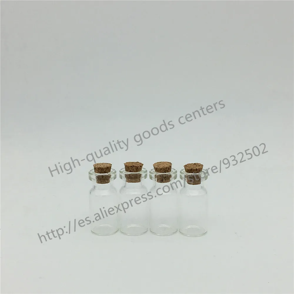 

500pcs/lot 2ml Clear Mini Glass Bottle with Cork, 2cc empty Small Sample Vials, Glass Cork Bottle,Glass Container