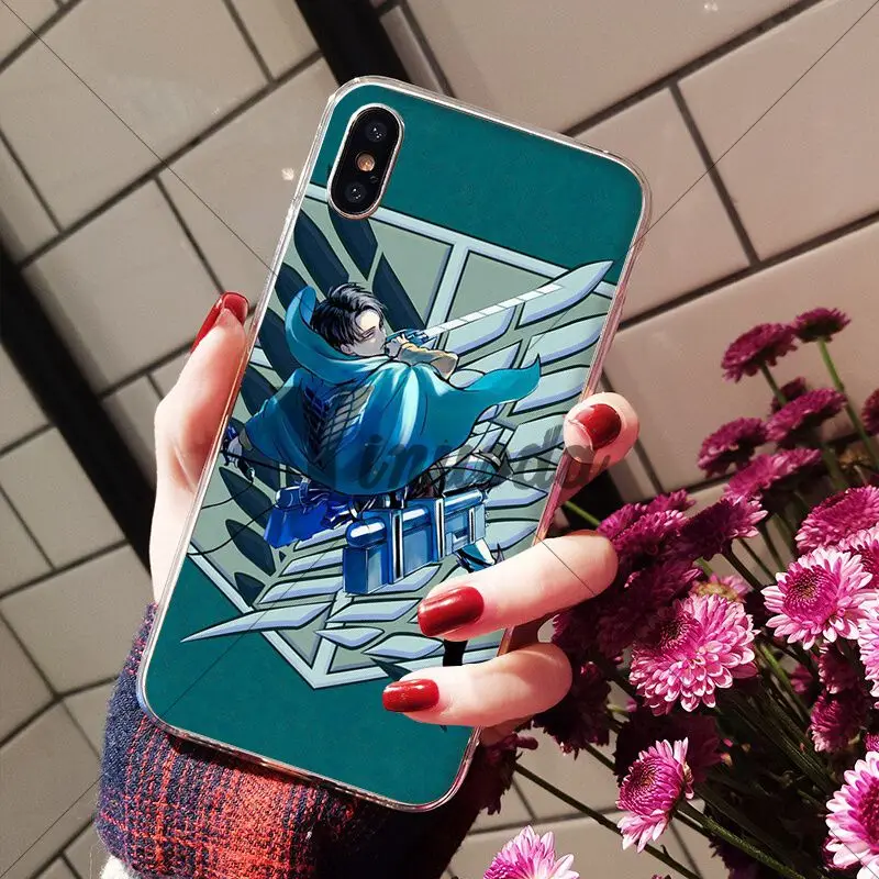 Yinuoda атака на Титанов Mikasa прозрачный мягкий чехол для телефона iPhone X XS MAX 6 6S 7 7plus 8