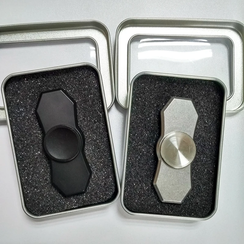 Сталь палец блесны Непоседа игрушки черный серебристый EDC руки Spinner Металлический Непоседа счетчик и СДВГ взрослых handspinner игрушки SL88A