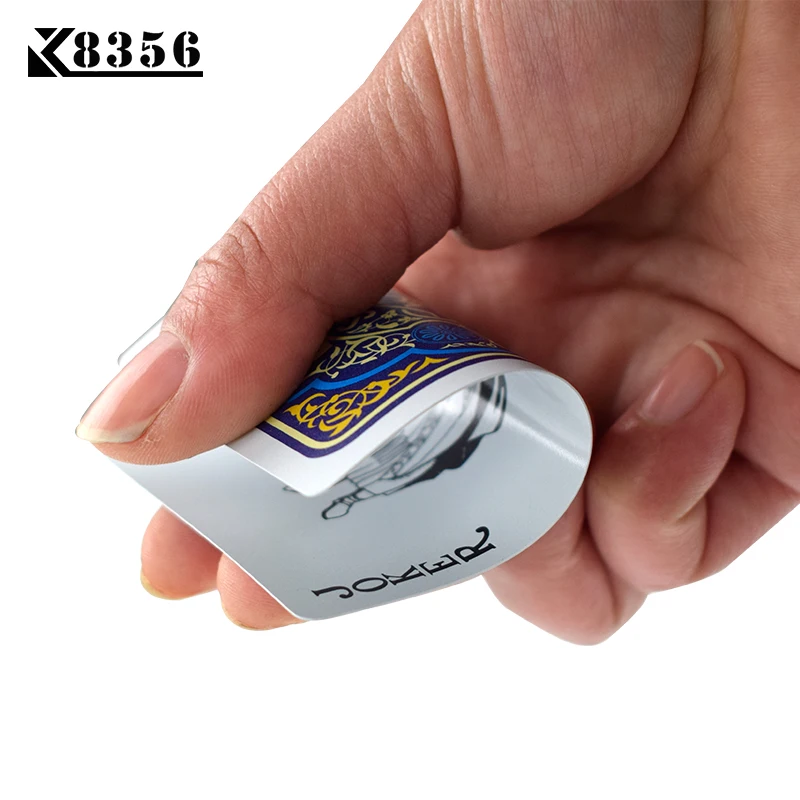 K8356 пластиковые игральные карты, Техасский Холдем, карты для покера, узкие брендовые ПВХ покерные настольные игры, водонепроницаемые переносные мосты, можно мыть