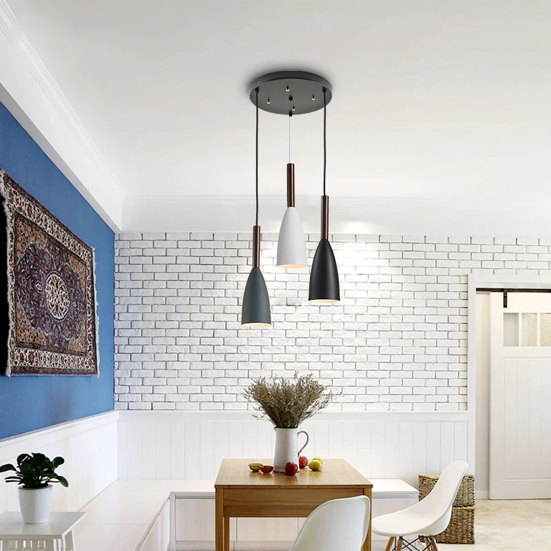 DX modern pendant light for dinning room hanglamp Chinese Nordic creative minimalist lights bar | Лампы и освещение