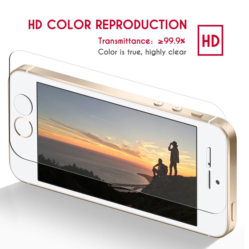 Закаленное стекло для iPhone XS Max XR X 5 5S SE 4 4s жесткая защита стеклянная пленка для iPhone 6 6S 7 8 Plus 7plus Защитная пленка для экрана