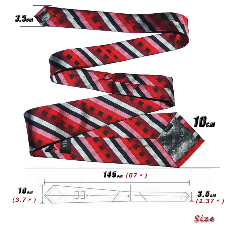 Мужской галстук в клетку шириной 10 см жаккардовая плетеная формальная одежда