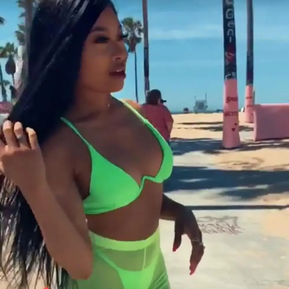 BKLD пляжная одежда без рукавов зеленый комплект из двух предметов бюстгальтер на