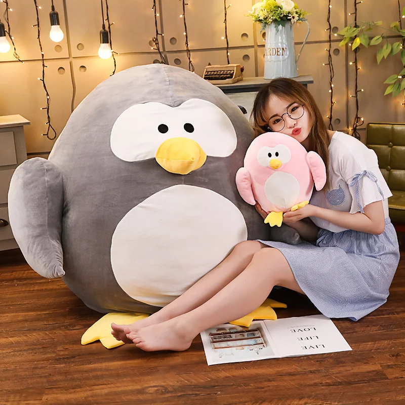 Гигантский мягкий толстый пингвин плюшевые игрушки чучело Кукла Kawaii игрушка для детей для маленьких девочек Рождественский подарок на день рождения подушки для сна