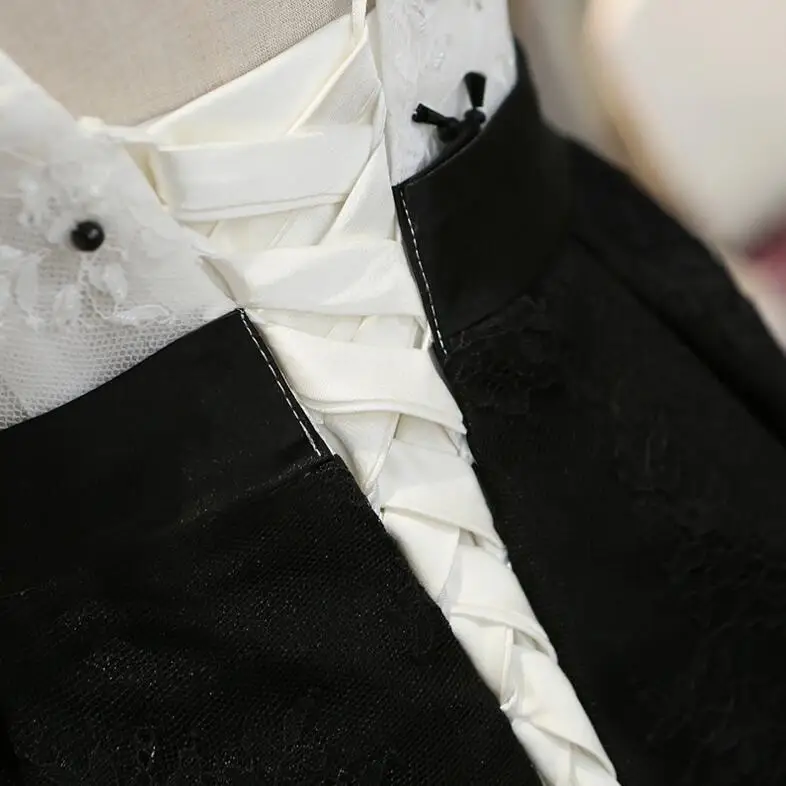 Черные и белые кружевные Выпускные платья длиной до щиколотки трапециевидные