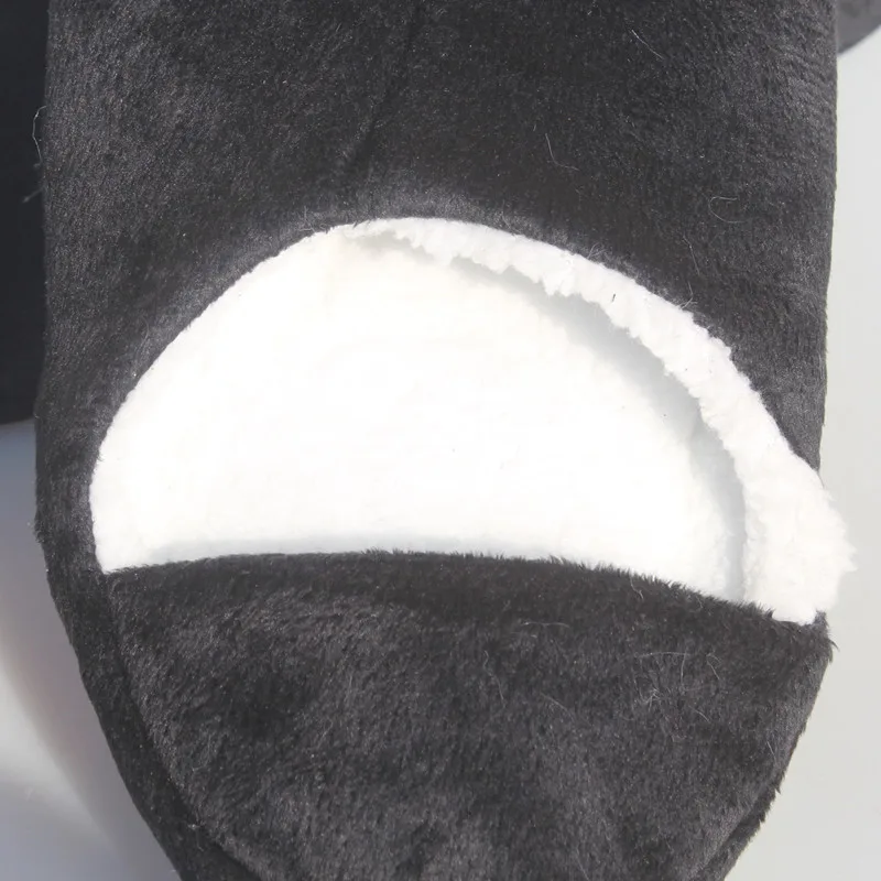 ToLaiToe/Новые мужские тапочки без подошвы домашняя обувь черные шерстяные